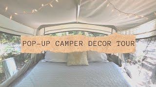 Pop Up Camper Remodel Redo and Decor Tour [upl. by Yarahs]