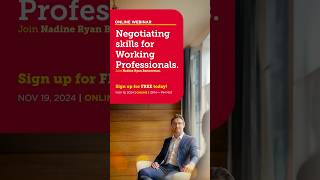 Join our FREE Webinar on Negotiating Skills for Working Professionals [upl. by Petey]