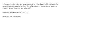 Langelier Index ProblemsDrinking water math [upl. by Atirehc291]