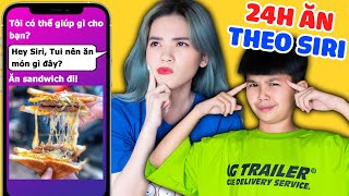 24H ĂN ĐỒ NGẪU NHIÊN THEO SIRI  DONUT TRÀ SỮA KOI GÀ NƯỚNG SUSHI  SUNNY TRƯƠNG [upl. by Ttehc]