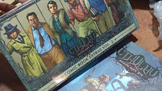 Cthulhu Death May Die EXTRAS and COMIC BOOK from CMON Comics Vol2  Unboxing [upl. by Frechette]