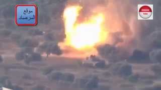 Syria WAR 2015  FSA fighters destroy SAA tank with ATGM [upl. by Lytsyrk87]