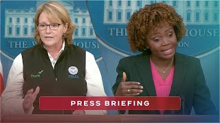 092722 Press Briefing by Press Secretary Karine JeanPierre amp FEMA Administrator Deanne Criswell [upl. by Eikcim]