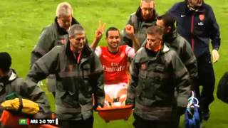 Theo Walcott smile make Tottenham fans angry while leaving Arsenal vs Tottenham 20 [upl. by Aima]