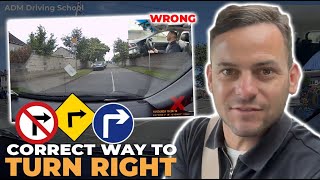 Turning Right At JunctionsPass Your Driving Test [upl. by Yema]