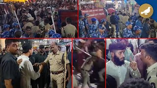 Mild Tension at Charminar during Milad un Nabi Procession  Hyderabad [upl. by Aihsela]