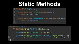 Static Methods  AP Computer Science A [upl. by Flip]