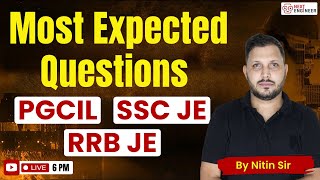 Most Expected Questions for PGCIL SSC JE RRB JE Exam  Next Engineer pgcil sscje rrbje [upl. by Gram]