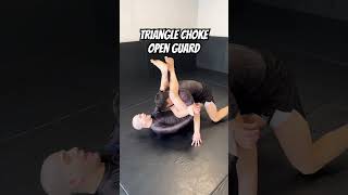 BJJ Triangle choke from open guard jiujitsu martialarts [upl. by Tsnre]