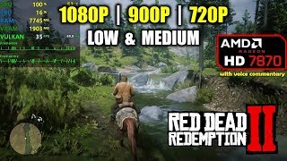 HD 7870  R9 270X  Red Dead Redemption 2  1080p 900p 720p  Low amp Medium [upl. by Darach]