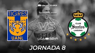 Resumen y Goles  Tigres vs Santos  Liga BBVA MX  Apertura 2022  Jornada 8 [upl. by Euf]