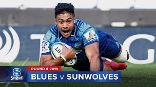 Blues v Sunwolves  Super Rugby 2019 Rd 4 Highlights [upl. by Runck721]