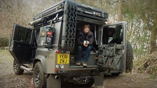 Overnight Camping amp Cooking in a 4x4 Conversion [upl. by Anigriv]