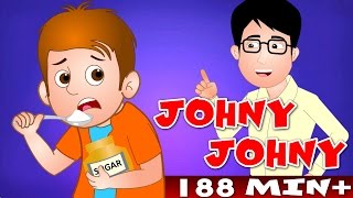 Johny Johny Yes Papa and Many More  Top 100 Popular Nursery Rhyme Collection [upl. by Mose]