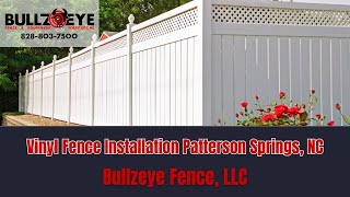 Vinyl Fence Installation Patterson Springs NC  Bullzeye Fence LLC [upl. by Airat]