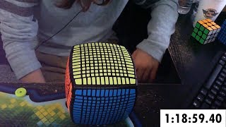 13x13 Rubiks Cube Solved in 1185940 Timelapse [upl. by Llertnor359]