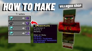 MAKING VILLAGER SHOP IN MINECRAFT SERVER  VILLAGER SHOP PLUGIN  SHOPKEEPER PLUGIN  ATERNOS [upl. by Adnaluy]