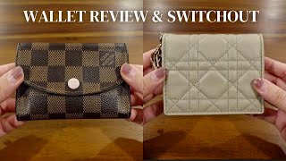 Dior Gardenia Compact Wallet Unboxing amp Louis Vuitton Rosalie Coin Purse Review 3 Years of Use [upl. by Brunn106]