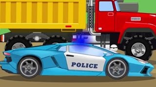 Dessin animé pour enfant Voiture de police Véhicules pour bébés français [upl. by Adahs]