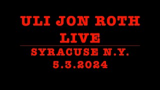 Uli Jon Roth Live In Syracuse 5324 Full Concert 4K [upl. by Novonod]