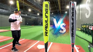 2022 Rawlings Quatro vs quotGlowstickquot 2018 Rawlings Quatro  BBCOR Exit Velocity Testing Hittrax [upl. by Giulietta]