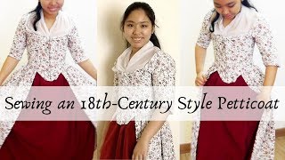 18thCenturyStyle Petticoat Tutorial Quick SewingMachine Method [upl. by Eciralc]