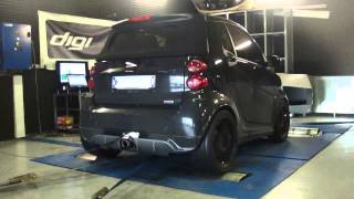 Reprogrammation Moteur  Smart Fortwo Brabus 98cv  115cv Dyno Digiservices Paris [upl. by Ynots886]