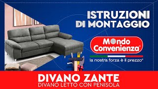 Istruzioni di montaggio Divano Zante  MONDO CONVENIENZA [upl. by Breban]