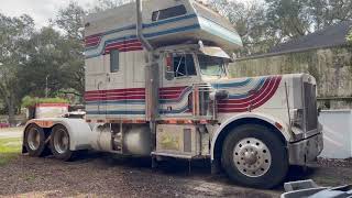 15 Years In A Barn The Ride Home  1982 Peterbilt 359 Pace Truck Rare LivLab Sleeper One Owner [upl. by Wiatt336]