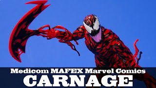 MAFEX Carnage Medicom Marvel Comics Amazing SpiderMan Action Figure Review [upl. by Rasecoiluj]