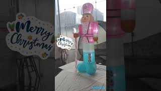 2024 New Christmas inflatable toy  12FT Pink Nutcracker [upl. by Nickolai721]