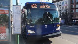 MTA NYCT 9505 on the B62 to LI City Queens Plaza [upl. by Assennev]