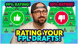 RATING YOUR FPL DRAFTS  AI TEAM RATINGS 🤖  Fantasy Premier League Tips 202324  FPL 202324 [upl. by Molohs]