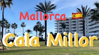 Cala Millor 💚 perfekter Strand 🌴 Hotels amp Promenade 😎 nice Wetter 💚 Mallorca traumhaft 🤗 18° ☀️ [upl. by Nesnar]