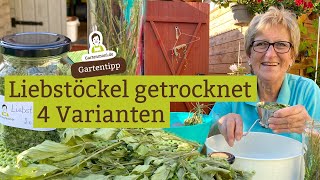 4 Möglichkeiten getrocknetes Liebstöckel  Maggikraut in der Küche zu verwenden  Vorratshaltung [upl. by Kiele]