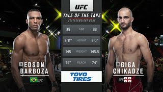 Edson Barboza vs Giga Chikadze UFC Vegas 35 FULL FIGHT CHAMPIONSHIP [upl. by Elak]