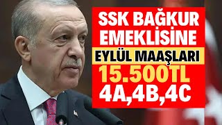 EMEKLİYE 4A4B4C SGK SSK BAĞKUR EMEKLİSİNE 15500TL YENİ EK ZAM MAAŞLAR ARTIYOR ZAM TABLOSU NET [upl. by Eupheemia75]