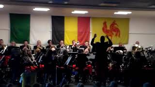 Concert de marche HRSM Gerpinnes 2018 4 interprète quotAux mortsquot et quotLa Brabançonnequot [upl. by Arnaud]