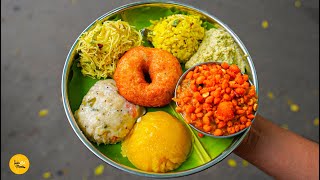 Bangalore Most Popular South Indian 6 in 1 Breakfast Platter Thali Rs 60 Only l Karnataka Food [upl. by Yelrihs]