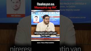 REAKSYON SA MENSAHE NG INC Politika Pilipinas Congress [upl. by Ruben]