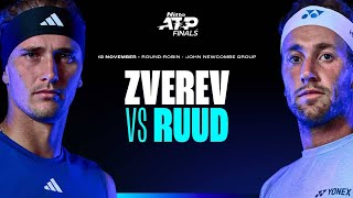 Zverev vs Ruud NITTO ATP Finals Torino 13112024 [upl. by Ardehs]