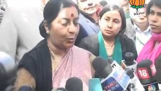 BJP Byte Demands decisive action on Indian children in Norway Smt Sushma Swaraj [upl. by Norab212]