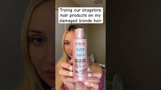 Drugstore Hair products to revive my damaged hair LOrealParisUSA everpure healthyhair [upl. by Gewirtz]