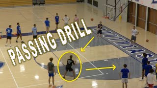 Basketball Passing Drill  4 Spot Passing [upl. by Dodson]