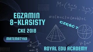 27 Egzamin 8klasisty CKE 2018  matematyka część 7 [upl. by Harmonie]