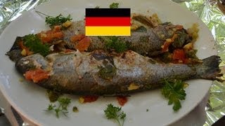 Fisch Rezept Grill Forelle mit Ingwer Rosmarin LiebstöckelSellerie Marinade [upl. by Aeduj]