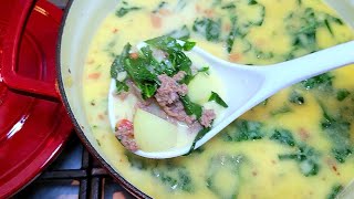 Zuppa Toscana Recipe EASY  Olive Garden Potato Sausage Soup Recipe [upl. by Enram538]