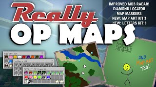 Insane Maps Addon For Minecraft Bedrock  Markers Diamond Locator Mob Radar Letters And Map Art [upl. by Stimson]