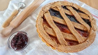 CROSTATA DI PASTA FROLLA INTEGRALE SENZA ZUCCHERO AGGIUNTO  Ricetta con Stevia [upl. by Elrebmik]