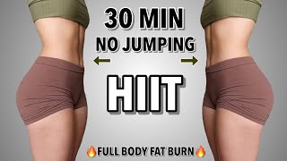 30 MIN LOW IMPACT HIIT WORKOUT 🔥  Full Body No Equipment No Jumping  Apartment Friendly HIIT [upl. by Inaffit]